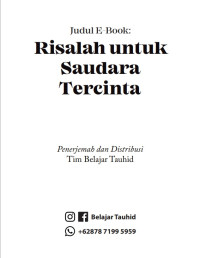 Risalah untuk Saudara Tercinta